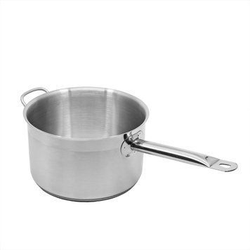 Сотейник з додатковою ручкою, високий, нержавіюча сталь, 5 л, 22x13,5 см, Winco SE22214 фото