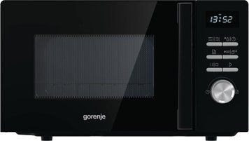 Мікрохвильова піч Gorenje, 20л, електр. керув., 800Вт, гриль, дисплей, 11 програм, чорний MO20A4BH фото