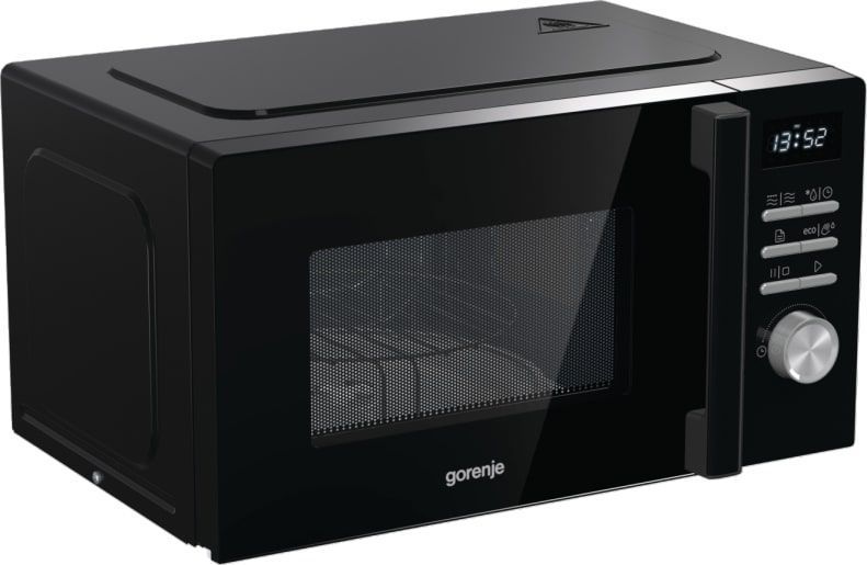 Мікрохвильова піч Gorenje, 20л, електр. керув., 800Вт, гриль, дисплей, 11 програм, чорний MO20A4BH фото