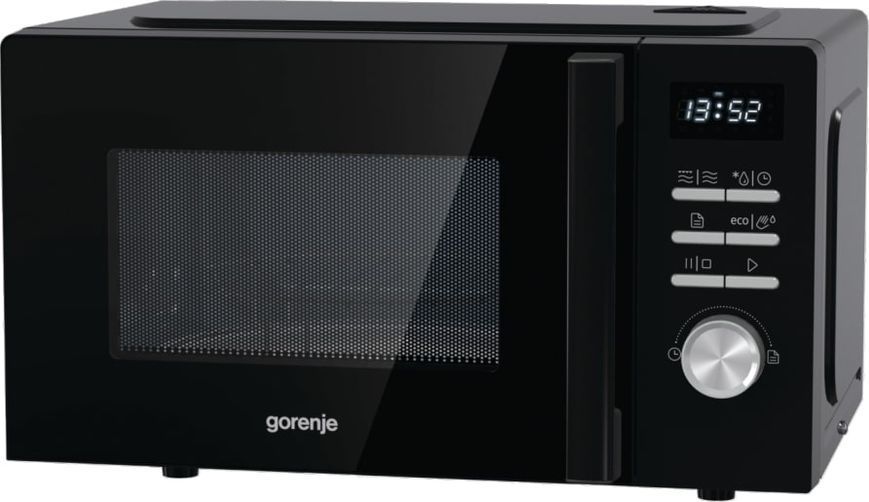 Мікрохвильова піч Gorenje, 20л, електр. керув., 800Вт, гриль, дисплей, 11 програм, чорний MO20A4BH фото