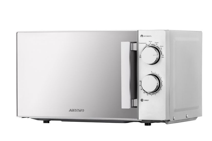 Микроволновая печь ARDESTO, 20л, мех.управл., 800Вт, откр.ручкой, серебристый GO-S825S фото
