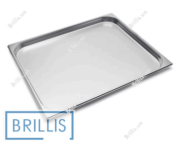 Гастроємність Brillis н/ж сталь GN 2/1-40 мм (650x530x40мм) 821-40 фото