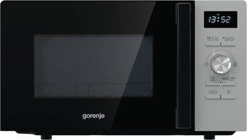 Мікрохвильова піч Gorenje, 20л, електр. керув., 800Вт, гриль, дисплей, 11 програм, нерж MO20A4XH фото