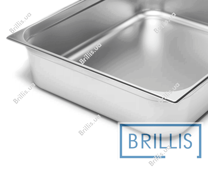 Гастроємність Brillis н/ж сталь GN 2/1-150 мм (650x530x150мм) 821-6 фото
