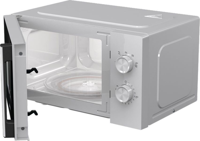 Микроволновая печь Gorenje, 17л, мех. управляющий, 700Вт, дисплей, белый MO17E1WH фото