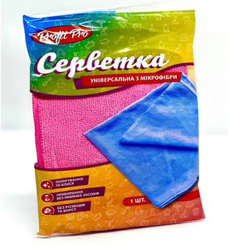 Серветка мікрофібра універсальна 1шт.  300х300мм 016573 фото