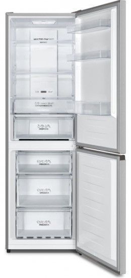Холодильник з нижн. мороз. камерою Gorenje, 185х60х60см, 2 двері, 210(110)л, А++, NoFrost Plus, Зона св-ті, Зовн. Диспл, сірий NRK6192AS4 фото