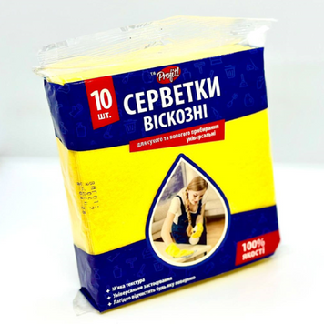 Серветка віскозна 10-шт 30х36 см 90г/м2 014043 фото
