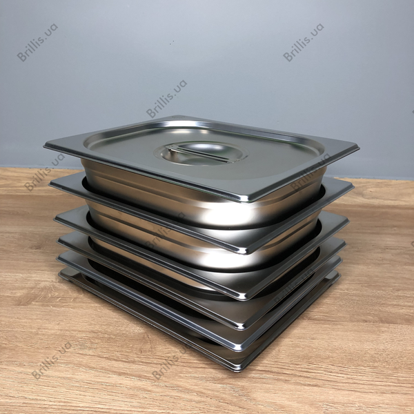 Нержавеющая гастроемкость Brillis GN 1/2 - 65 mm 812-2 фото